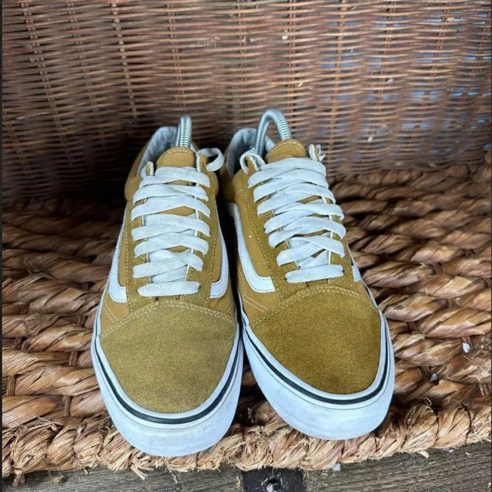 Vans Sz 8 Men's Yellow Low Top Lace Up Sneakers‎